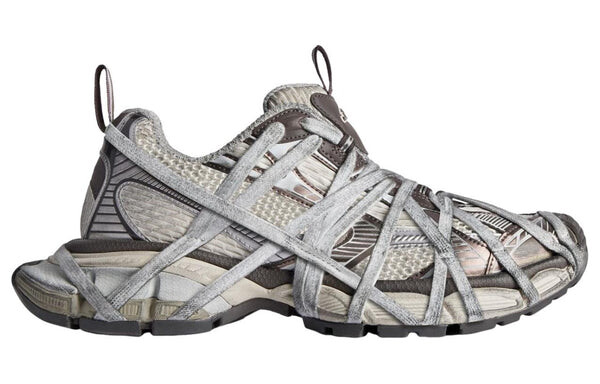 Кроссовки 3xl extreme lace sneakers 'brown grey beige mesh and polyurethane' Balenciaga, серый — фото 2