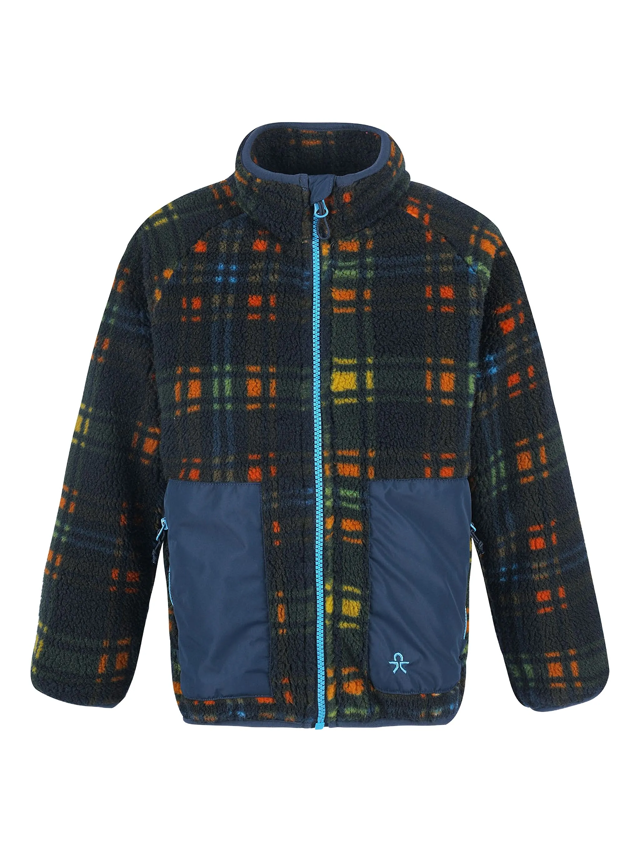 

Клетчатая толстовка на молнии Color Kids, синий