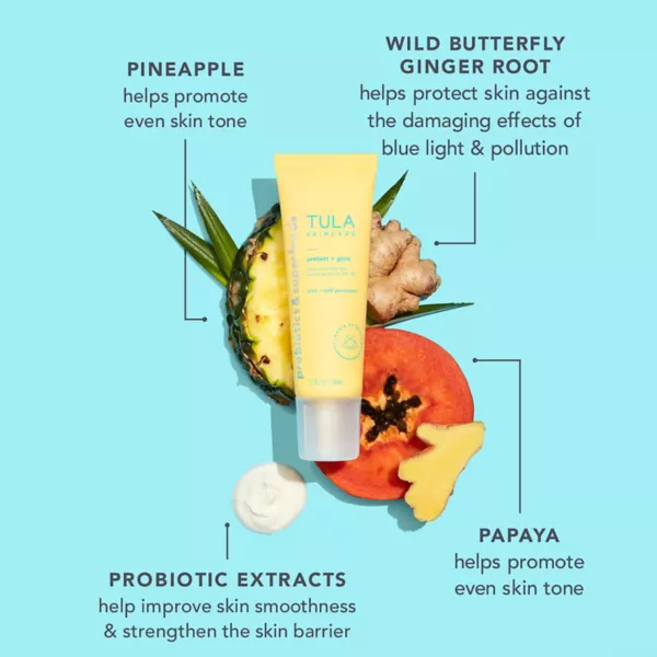 Крем для лица SPF TULA SKINCARE Защита + сияние ежедневный солнцезащитный гель широкого спектра действия — фото 4