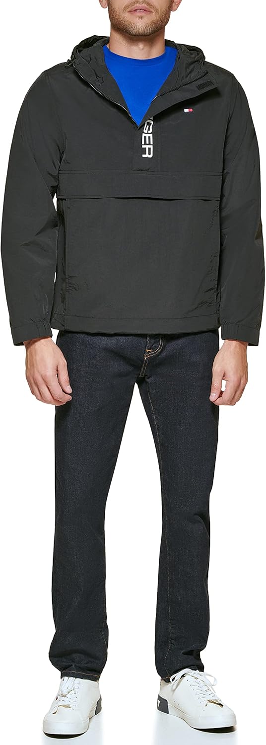 

Мужская легкая куртка-поповер в стиле ретро от Tommy Hilfiger Taslan, New Black