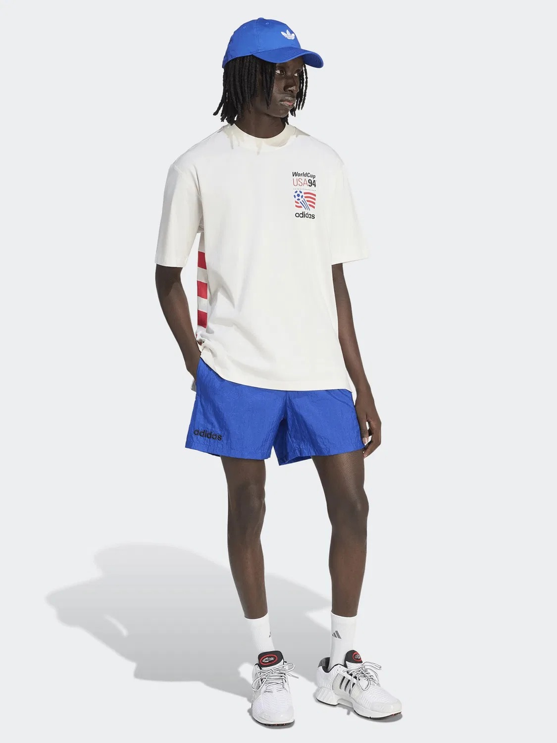 Спортивные шорты Adidas Originals Regular синего цвета — фото 3