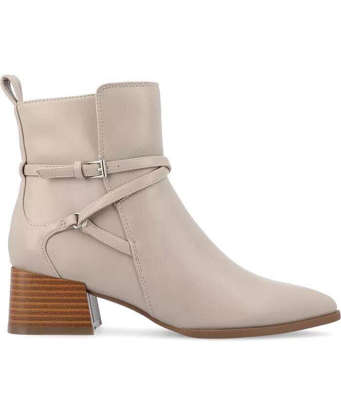 Женские ботильоны Estelle Stacked Block Heel Journee Collection, серый — фото 2