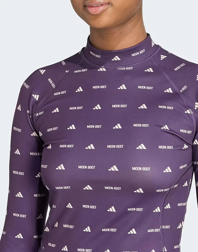 Adidas performance Adidas x moon boot tight top в цвете aurora plum — фото 4