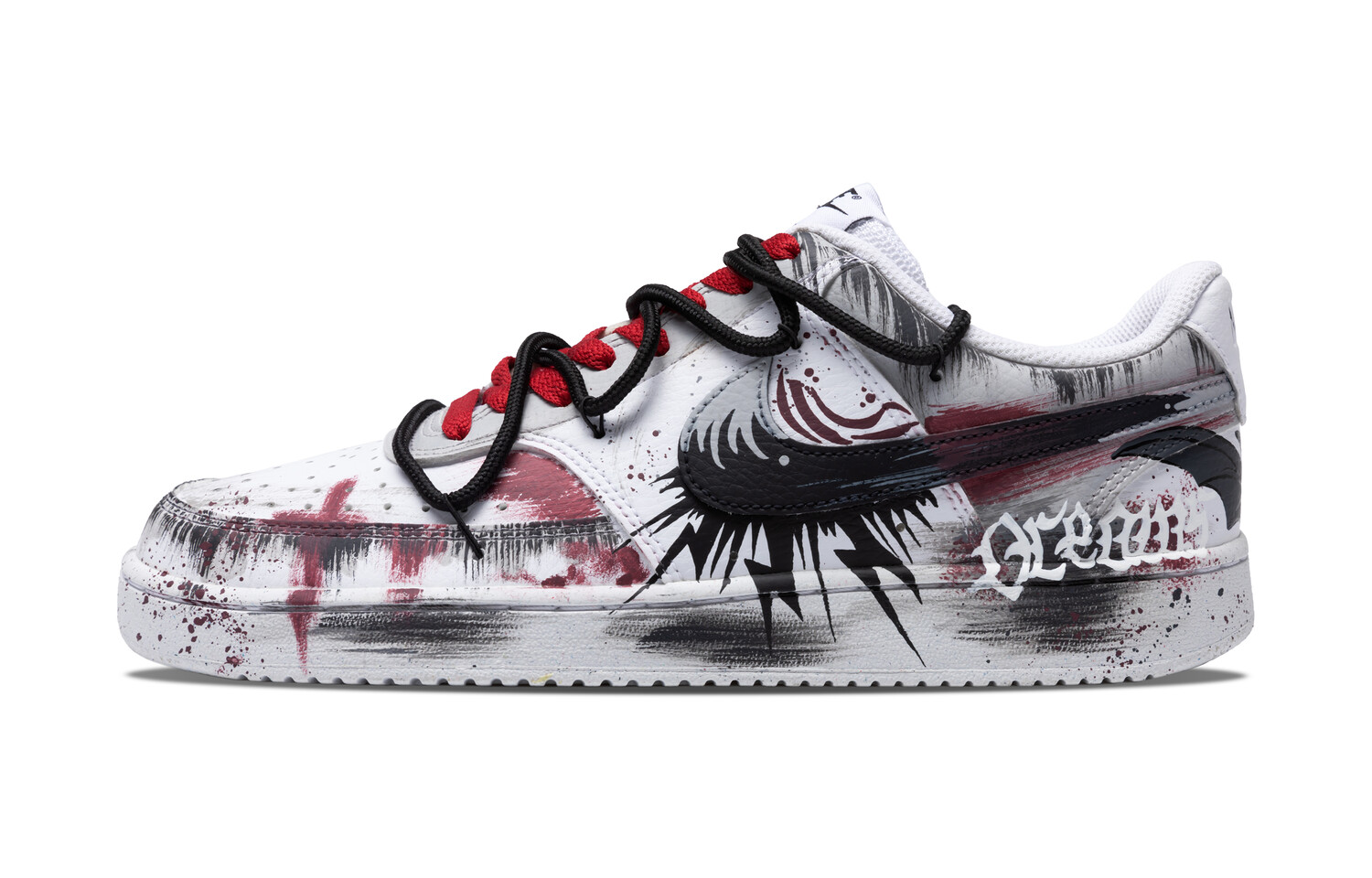 

Кроссовки Nike Court Vision 1 Skateboarding Shoes Men Low-top Black/white/red, черный/оранжевый