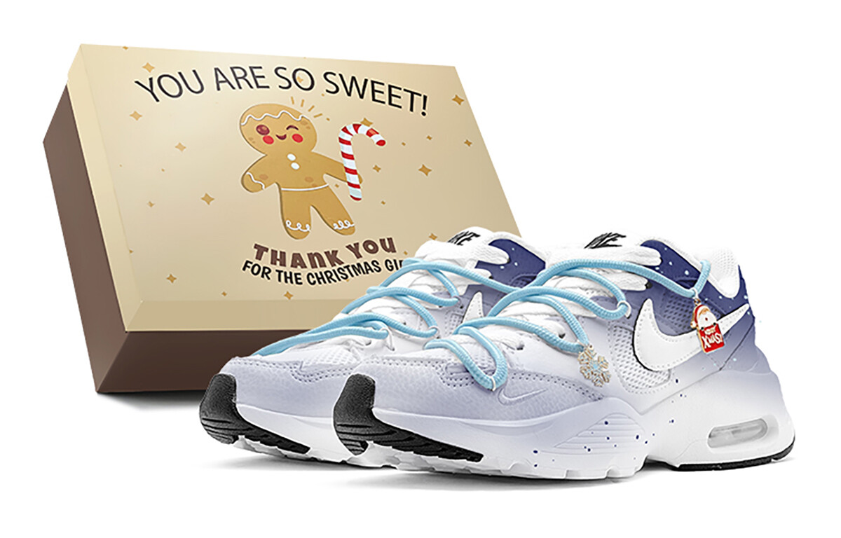 

Кроссовки Nike Air Max Fusion Lifestyle Shoes Women's Low-top White, темно-синий