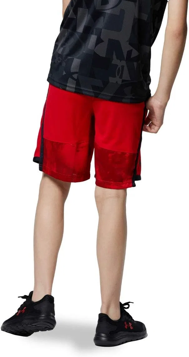 Детские шорты Under Armour Stunt 3.0 с принтом, Red (600)/Mod Gray — фото 2