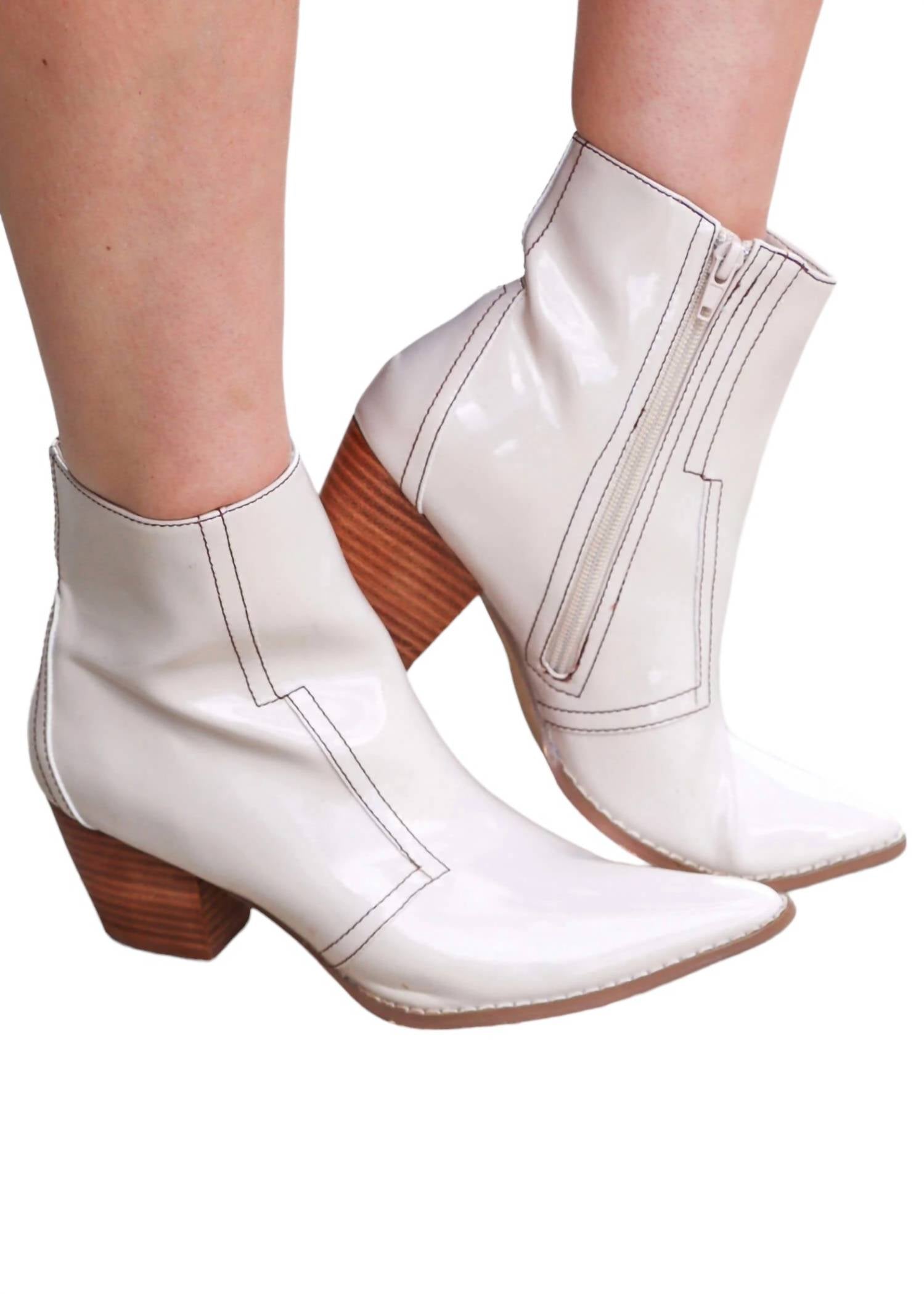 Ботильоны Liza Ankle Bootie цвета слоновой кости Matisse — фото 2