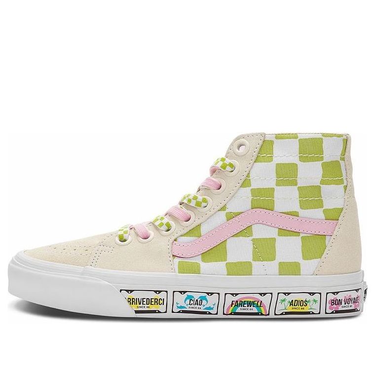 

Кеды Vans Emma Mulholland on Holiday x SK8-HI Tapered 'Whimsical Checkerboard', желто-коричневый