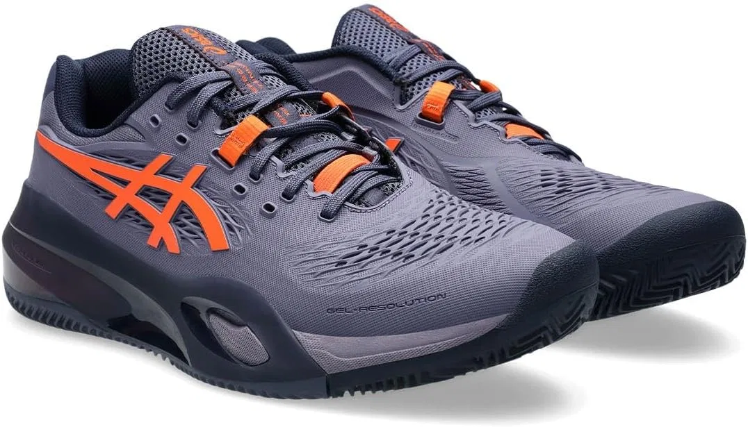 Мужские кроссовки ASICS Gel-Resolution X Clay, Greyish Purple Nova Orange — фото 2