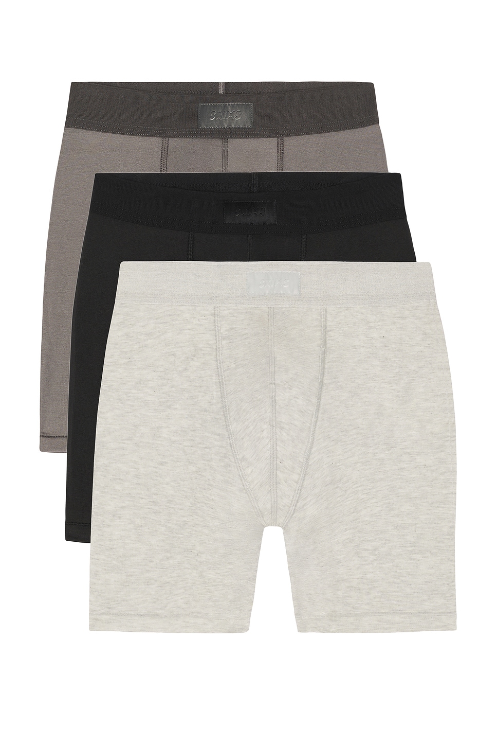 

Хлопковые трусы-боксеры 5" (3 шт) Skims, Heather Multi