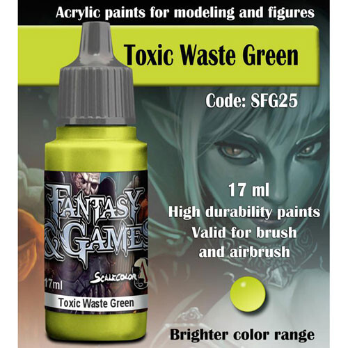 

Миниатюра Scale 75 USA Fantasy & Games Paint: Toxic Waste Green (17ml)