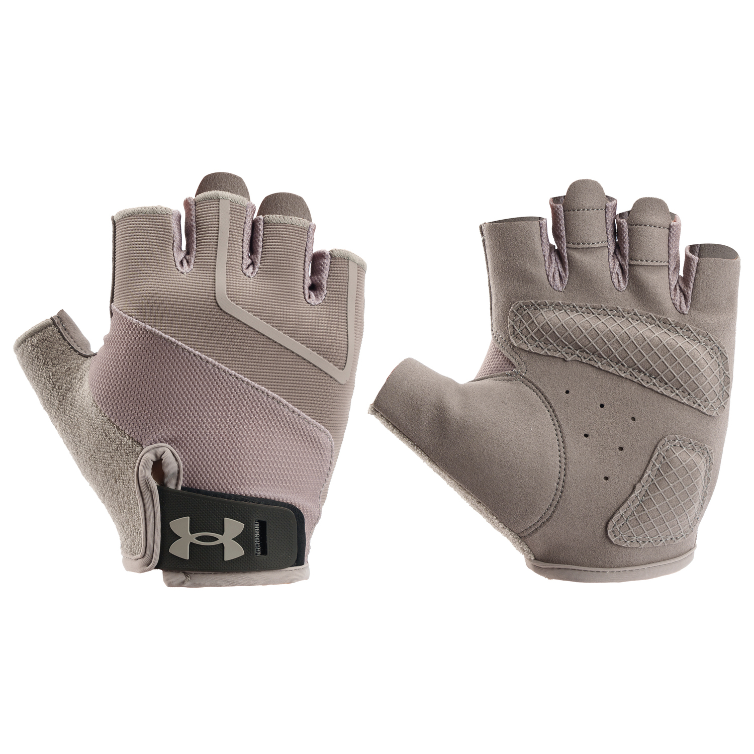 

Фитнес-перчатки защитные устойчивые к истиранию с защитой ладони нескользящие дышащие для женщин и мужчин Under Armour, серый