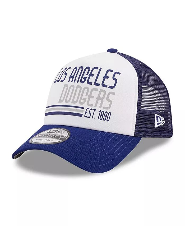 

Мужская белая регулируемая кепка Royal Los Angeles Dodgers Stacked A-Frame Trucker 9FORTY New Era, белый