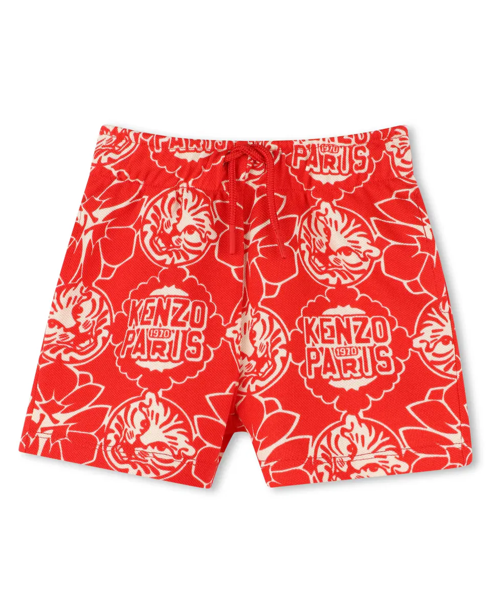

Baby boy бермудские шорты красного хлопкового цвета Kenzo Kids, красный