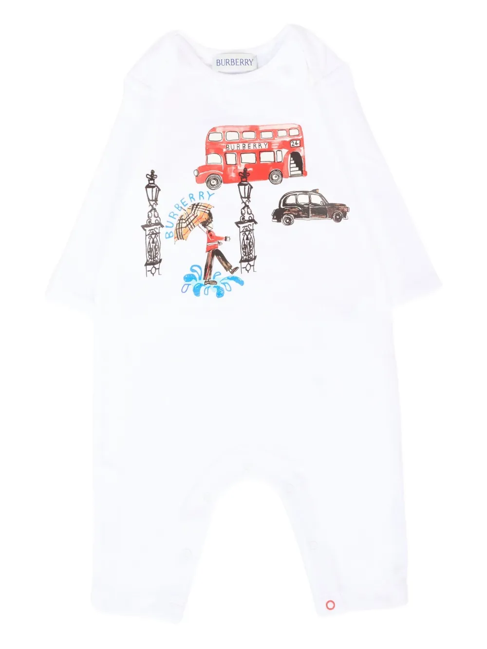 

Ромпер с графичным принтом Burberry Kids, белый