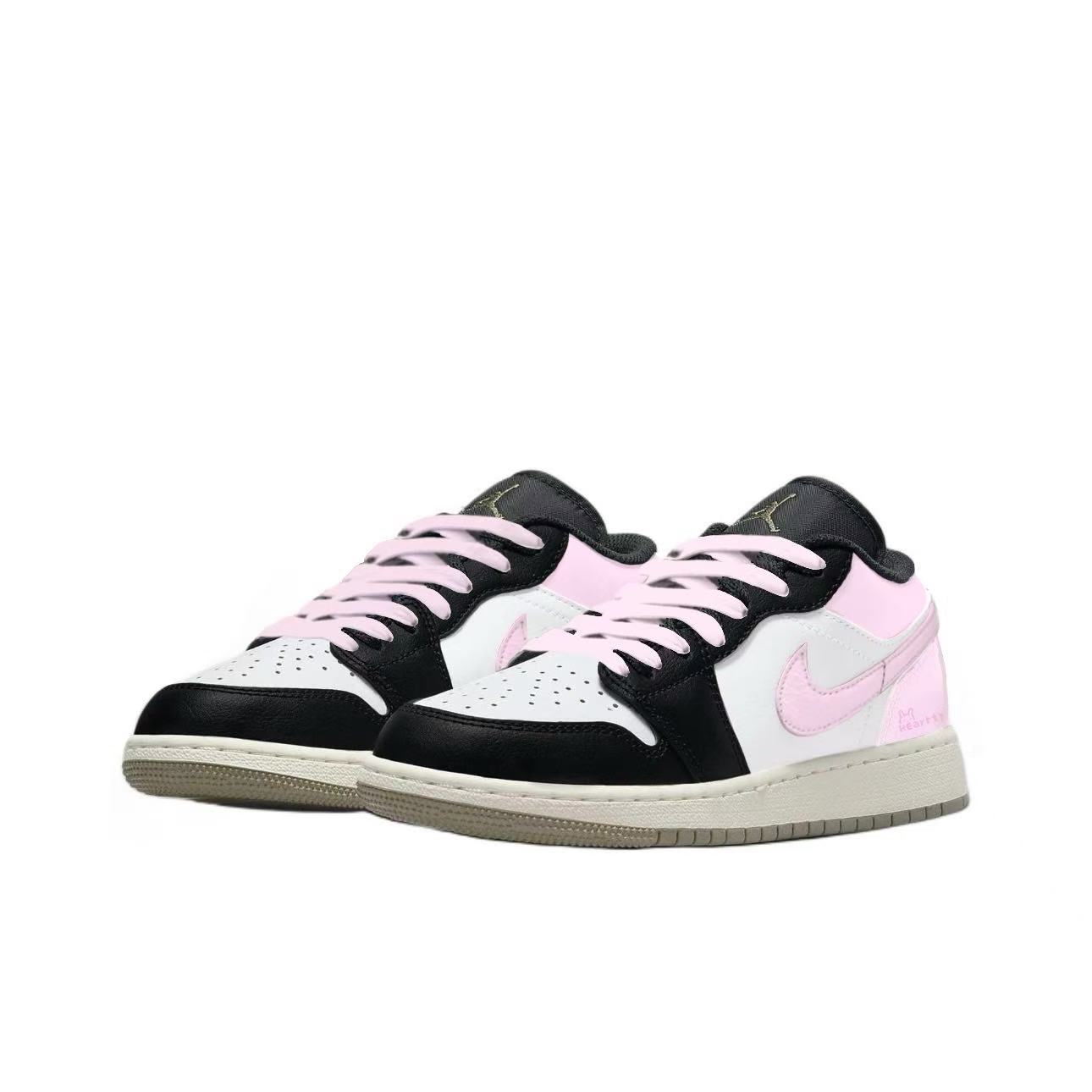 Jordan Air 1 LOW нескользящие, устойчивые к истиранию, дышащие низкие детские баскетбольные кроссовки pink unisex — фото 4
