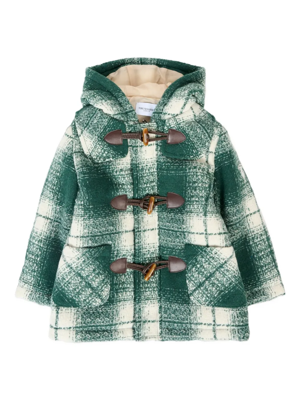 

Пальто с капюшоном и застежкой-молнией TRUSSARDI JUNIOR, зеленый