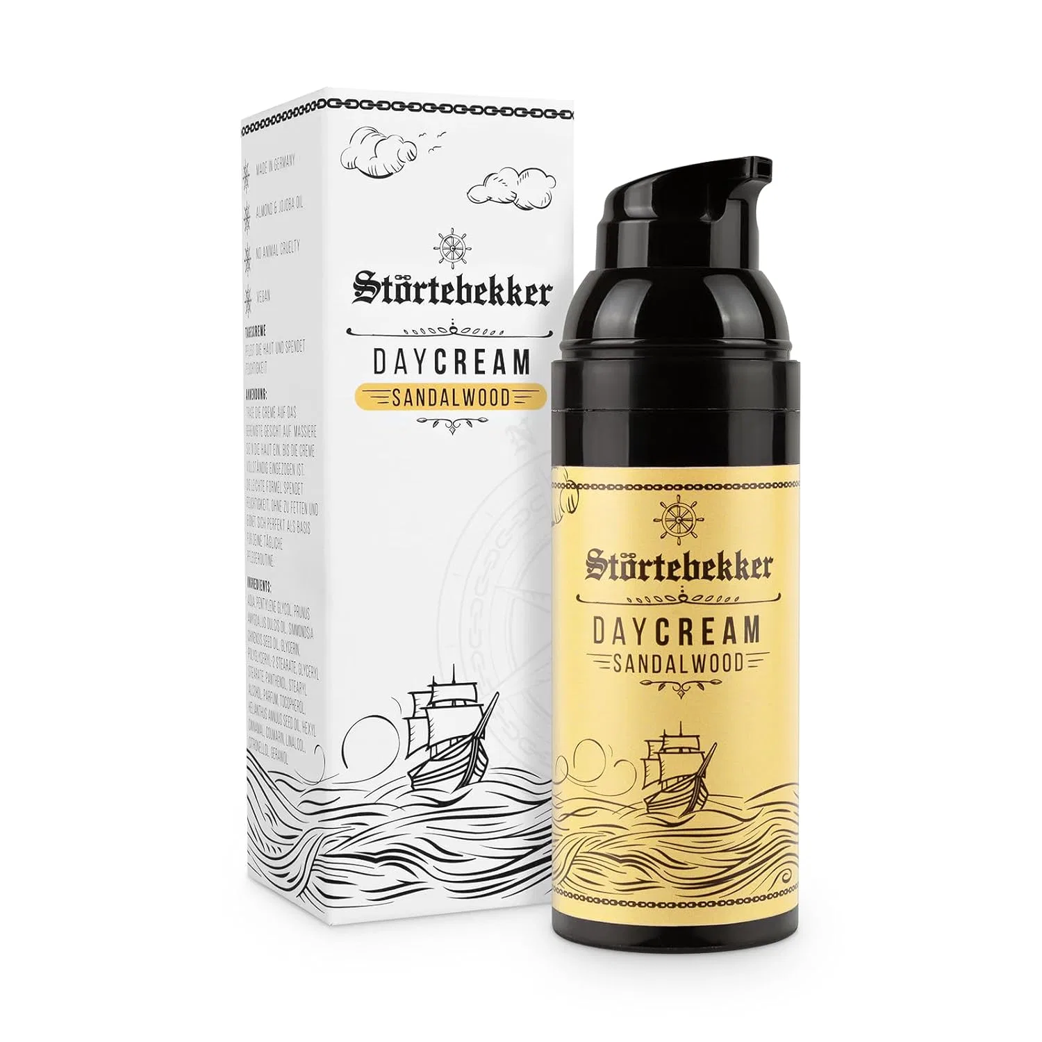 Крем для лица Störtebekker Shaving Accessories — Мужской дневной Premium Sandalwood, 50 мл