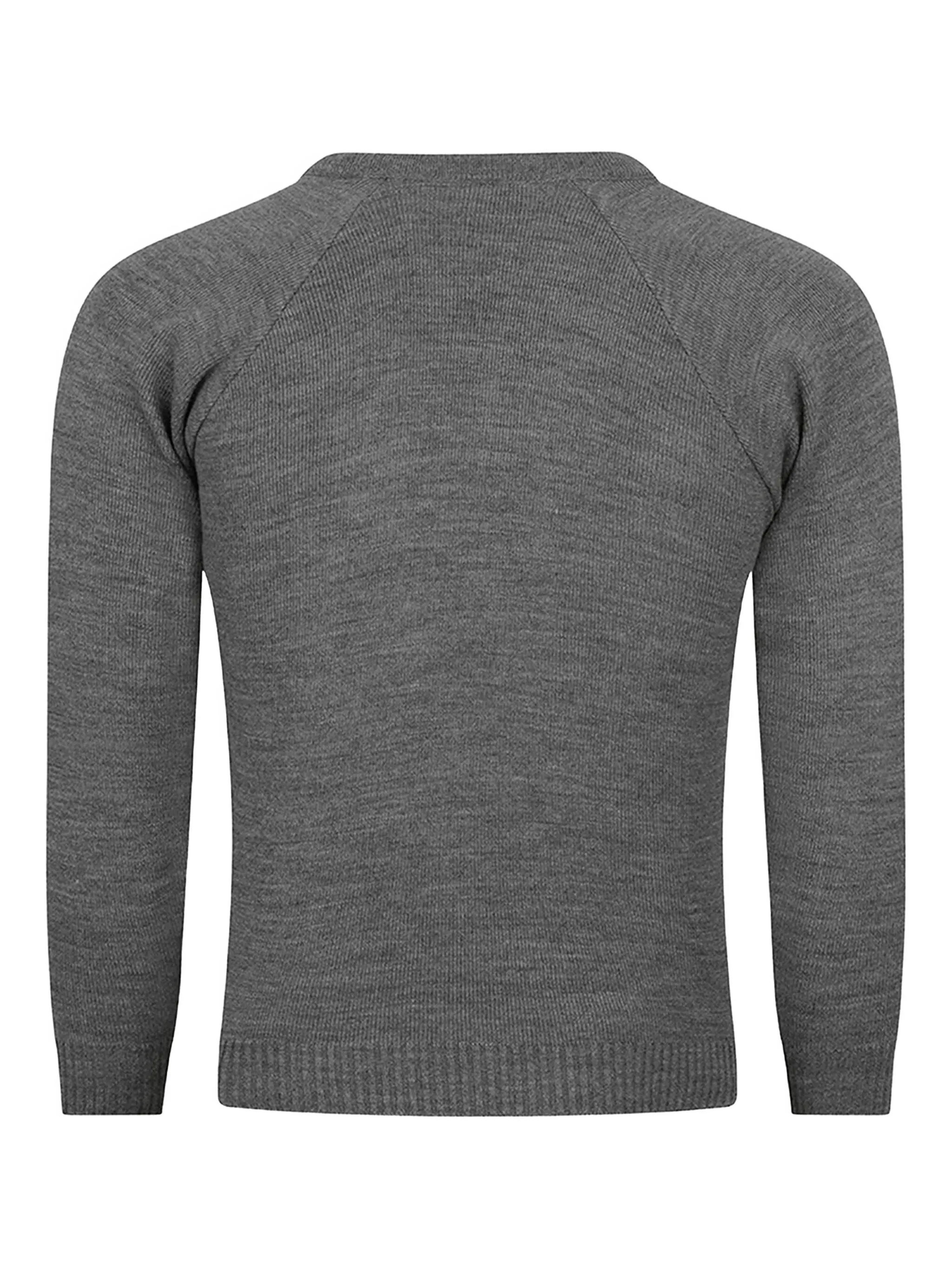 Свитер с V-образным вырезом и рукавами реглан Zeco Schoolwear Kids, серый — фото 2