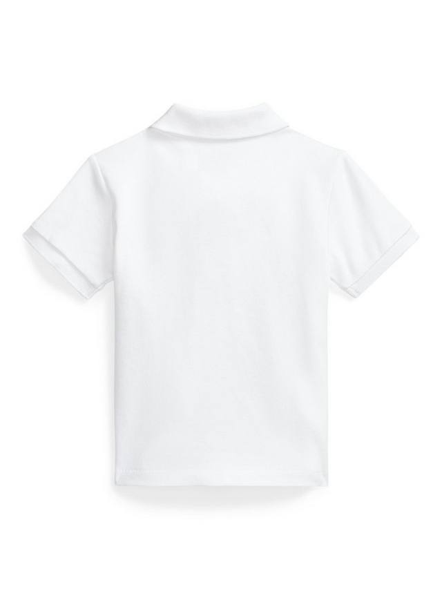Детская хлопковая поло футболка Ralph Lauren, White — фото 2