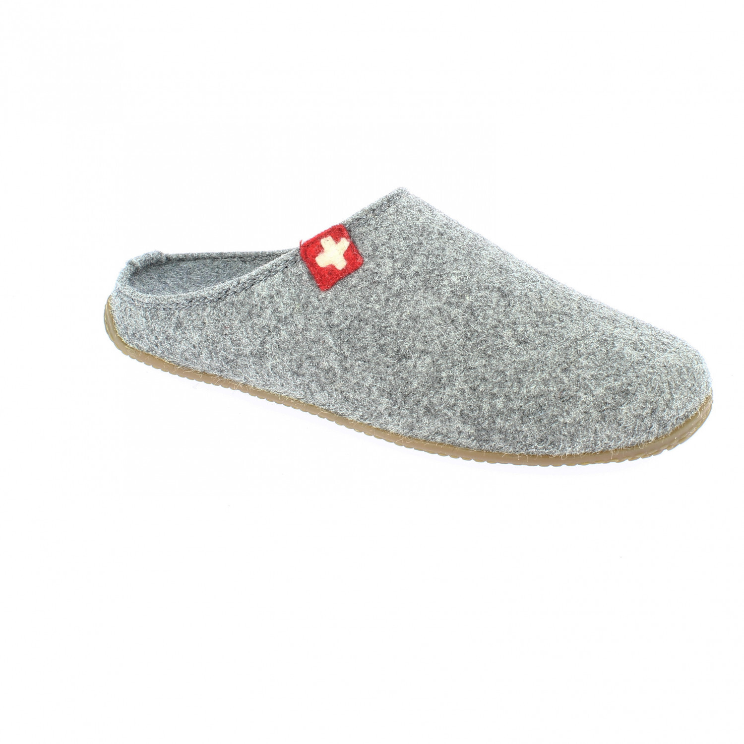 

Тапочки Living Kitzbühel Filzpantoffel Schweizer Kreuz No. 3886, серый