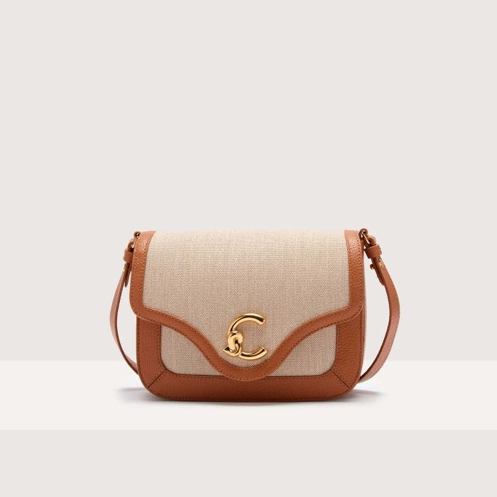 

Сумка кросс-боди Coccinelle C-Me Canvas Small, цвет Natural/Cuir