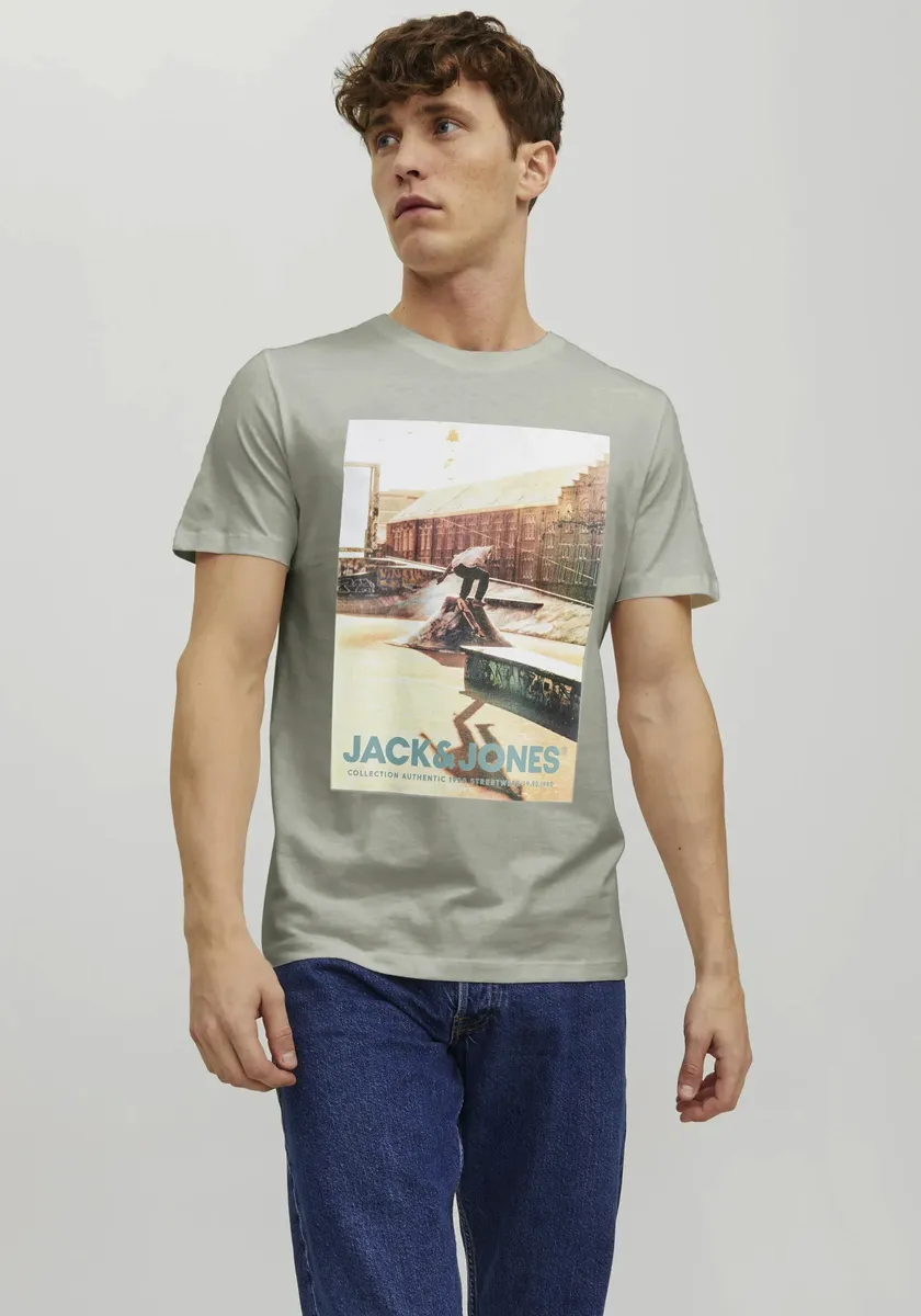 

Рубашка Jack & Jones с круглым вырезом "JJGEM TEE SS CREW NECK", цвет Wrought Iron