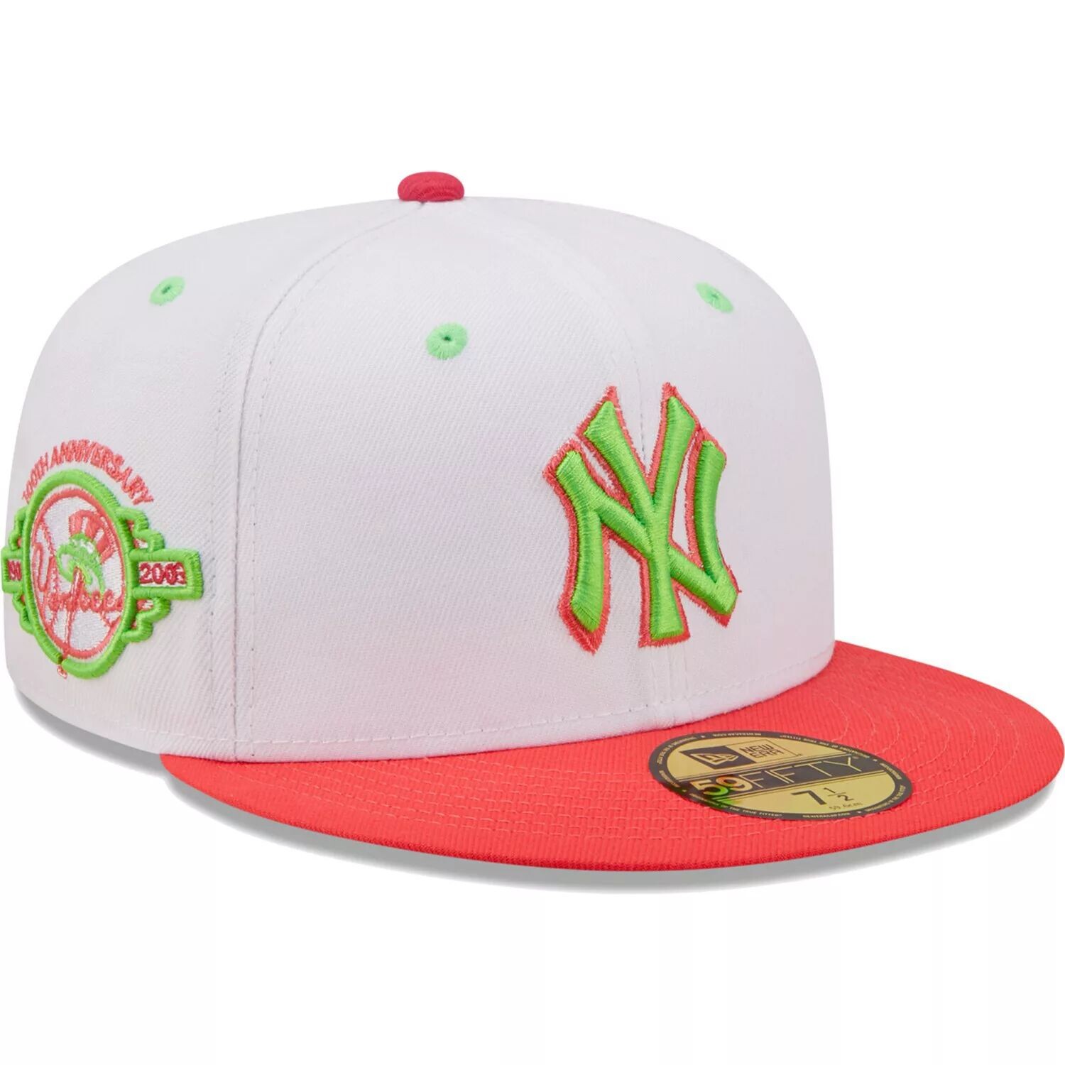 

Мужская облегающая шляпа New Era белый/коралловый New York Yankees 100th Anniversary Strawberry Lolli 59FIFTY