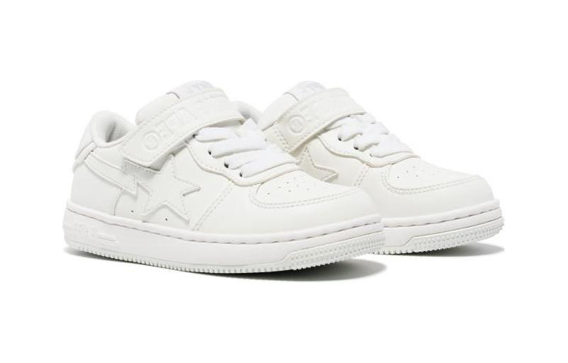 A BATHING APE Детские кроссовки для скейтбординга STA Low Top, белые, для детей от 3 до 7 лет — фото 4