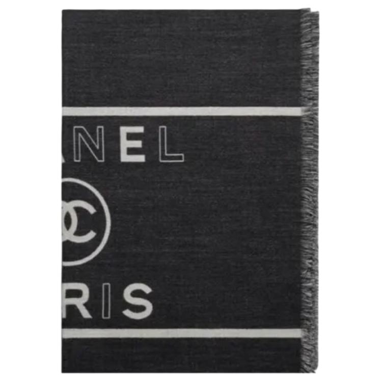 

CHANEL Вязаный шарф Unisex Black