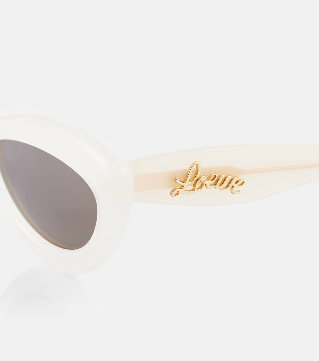Солнцезащитные очки «кошачий глаз» с логотипом Loewe, цвет ivory/brown — фото 2