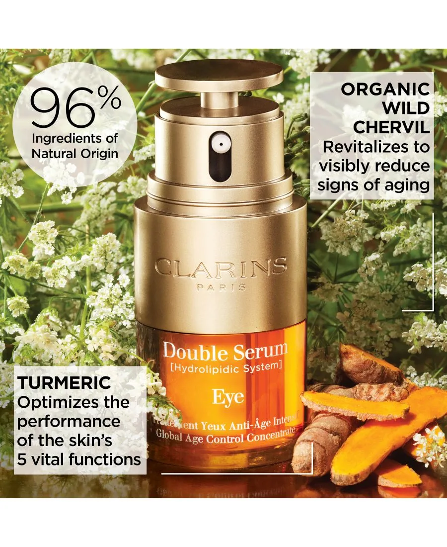 Clarins Концентрат для укрепления и увлажнения кожи вокруг глаз DOUBLE SERUM, 0,68 унции, впервые в Macy's — фото 3