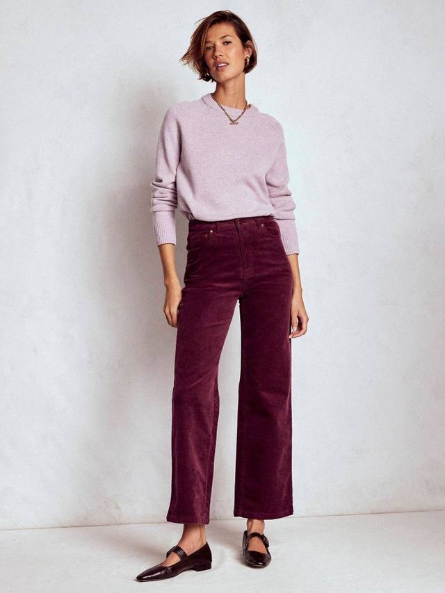 

Коломбиновые джинсы из вельвета Boden, Burgundy