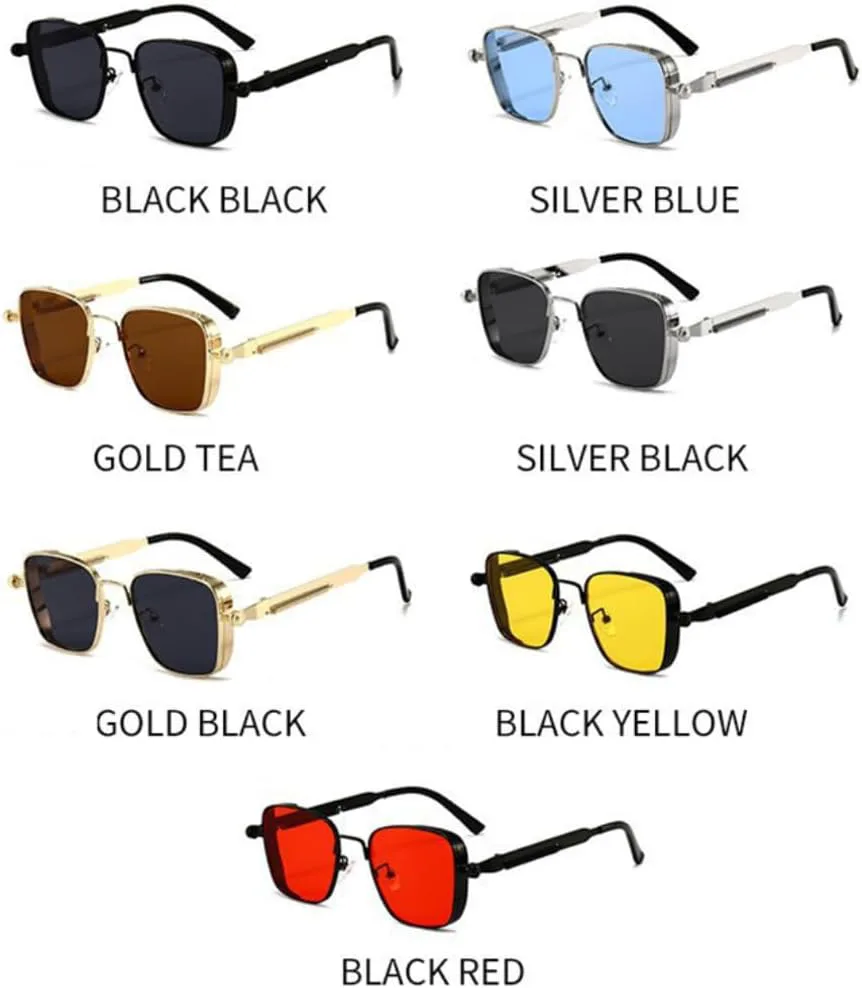 

Солнцезащитные очки с защитой UV400 | Металлический панк градиент | для женщин и мужчин, для занятий спортом на открытом воздухе и вождения DSVIGF, Black