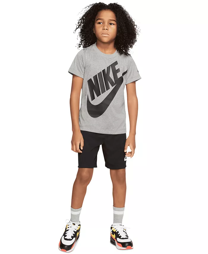 

Детский комплект из футболки и шорт Futura для мальчиков, 2 предмета Nike, черный