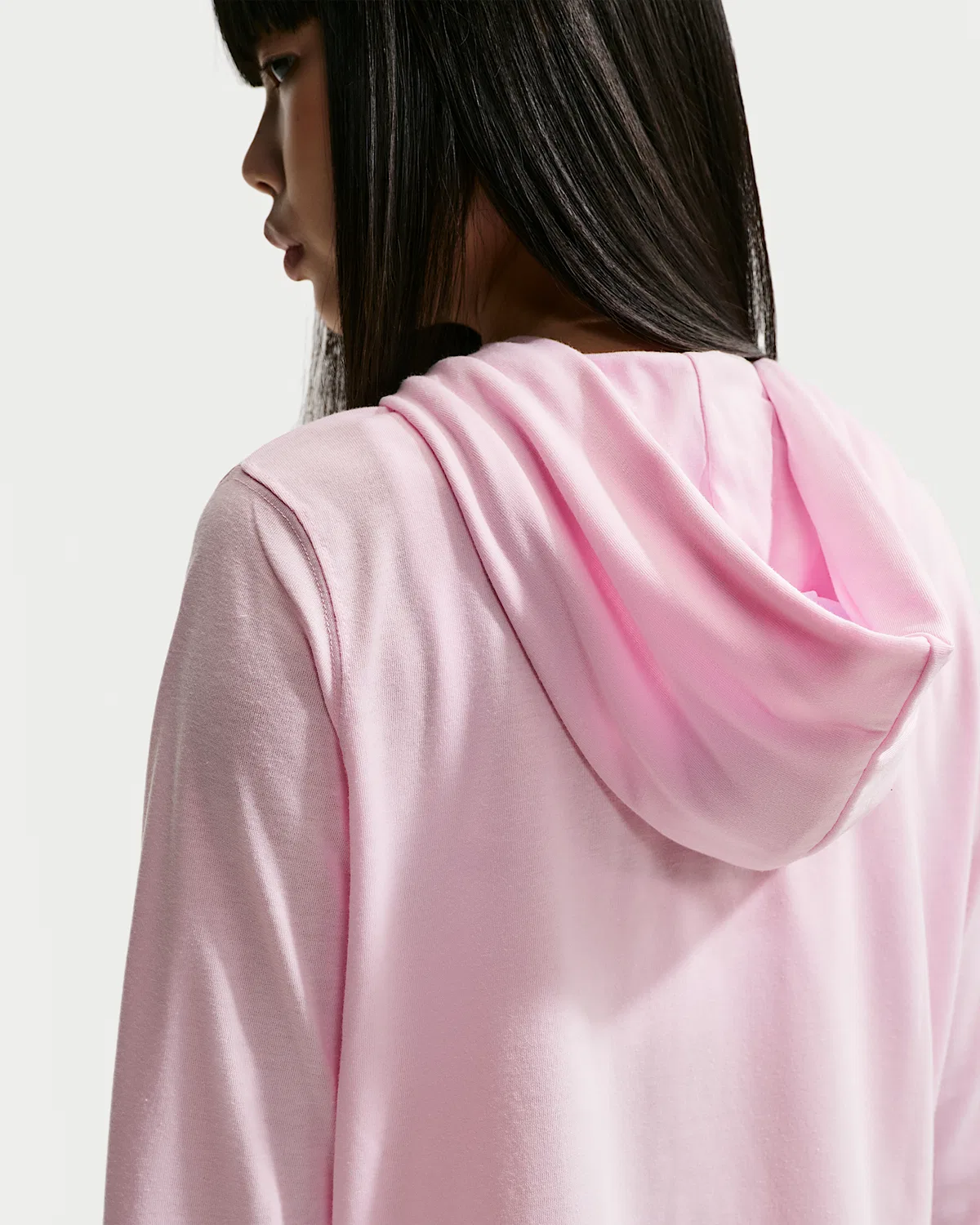 Женская легкая худи Nike Sportswear Chill Knit, Pink Foam/Dark Smoke Grey — фото 2