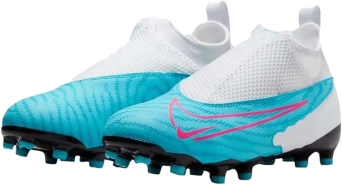 Кроссовки Nike Boys Jr Phantom Gx Academy Df Fg/Mg, белый/синий/розовый