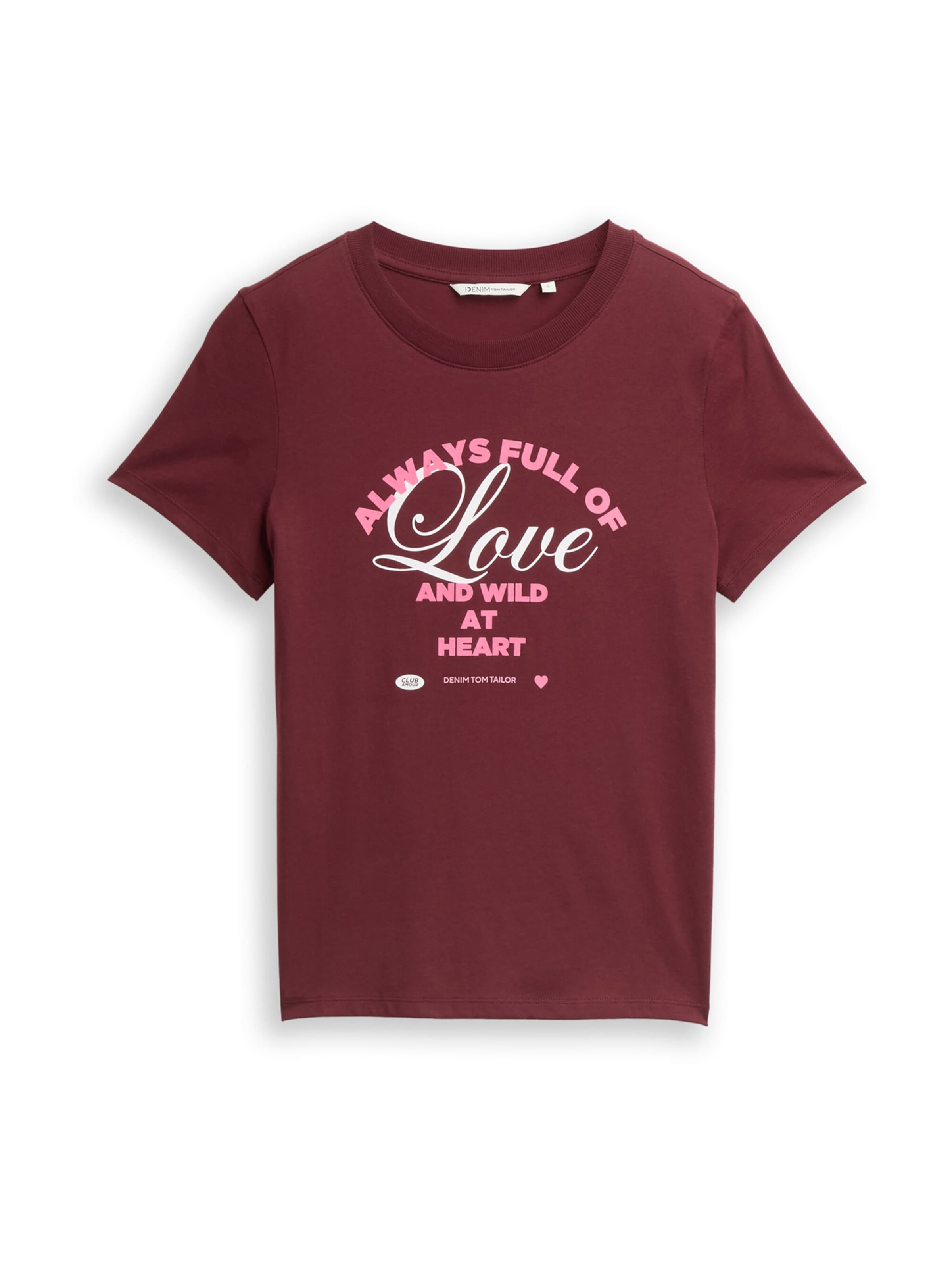 

TOM TAILOR DENIM Футболка в цвете бордо
