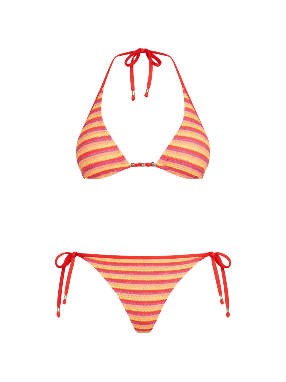 

Полосатый удлиненный бикини Seafolly, желтый