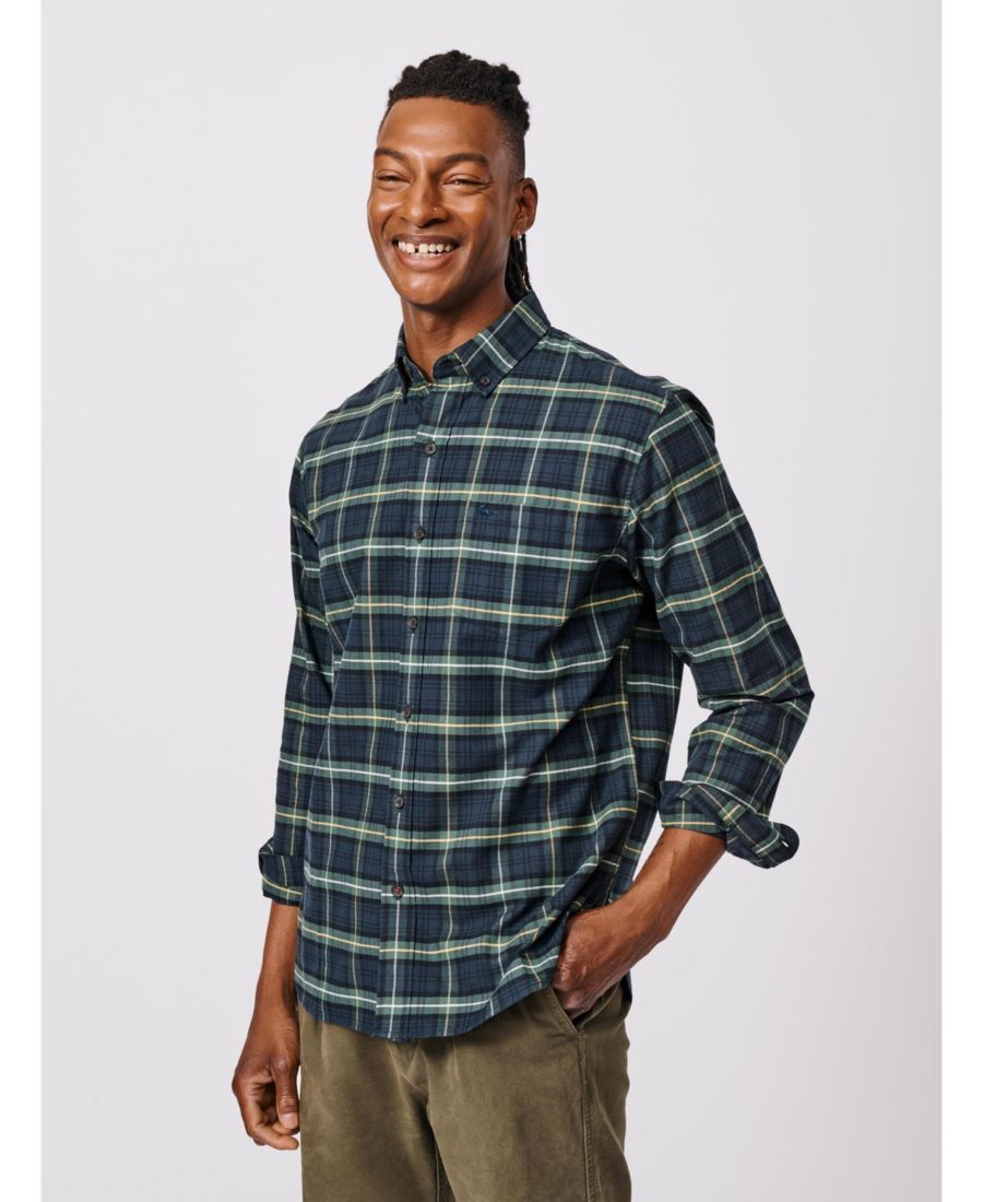 

Мужская рубашка Aldridge Oxford на пуговицах Aubin, Navy check