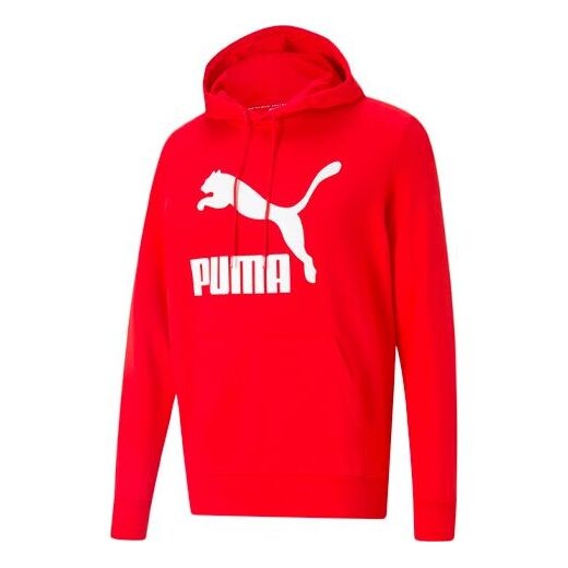 

Толстовка essentials fleece hoodie 'red white' Puma, красный