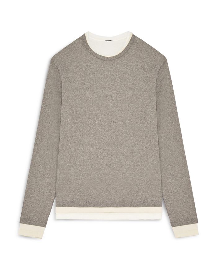 

Длинный рукав слоёный футболка Kit Jil Sander, серый