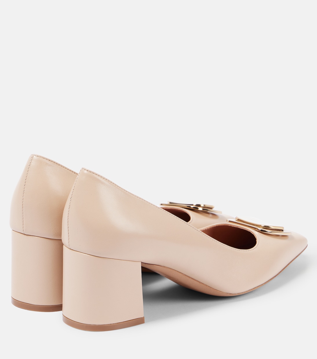 Туфли из кожи Vella Ferragamo, бежевый — фото 2