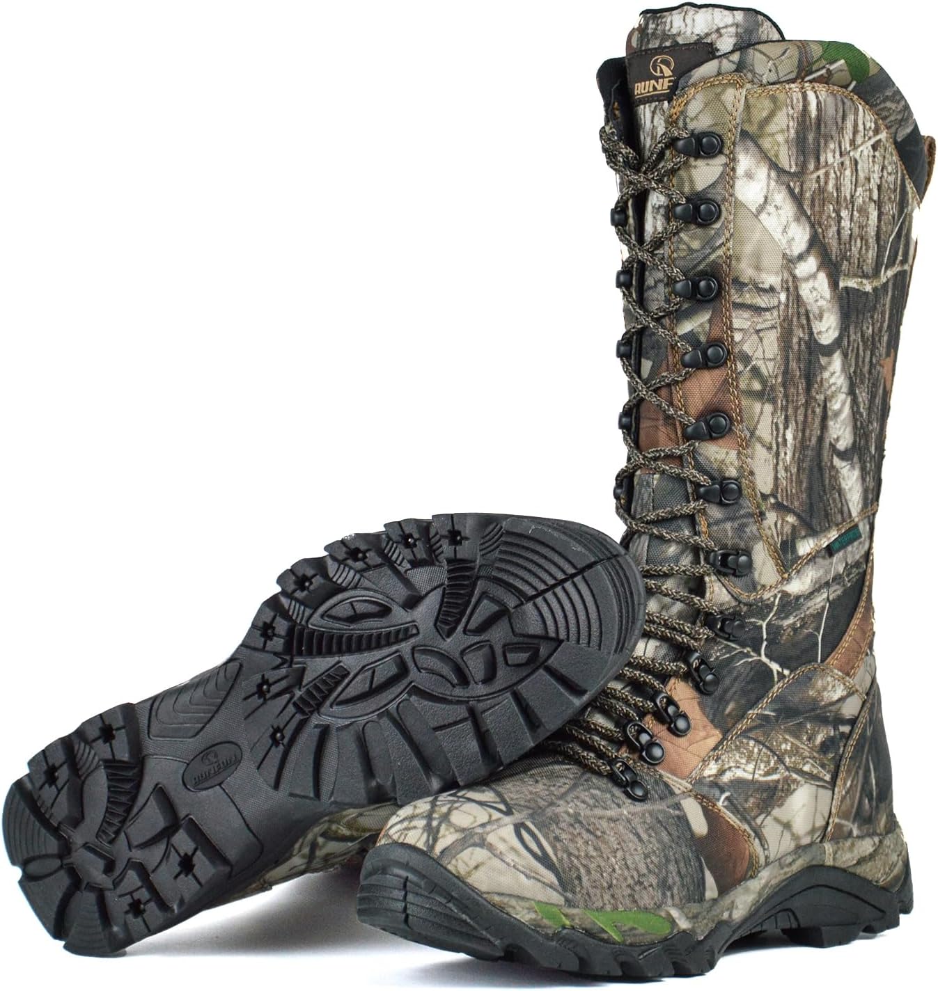 

Мужские охотничьи ботинки R RUNFUN 16 против укусов змей, водонепроницаемые с боковой молнией, грязезащитные с стальной вставкой, противоскользящие камуфляжные для работы на улице, коричневый