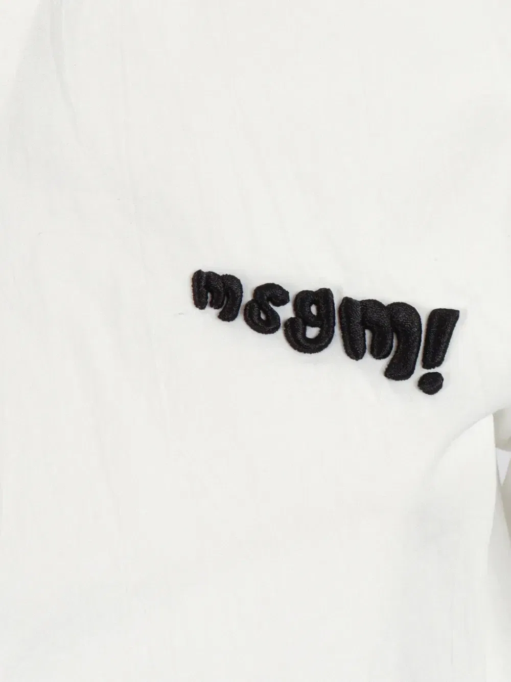 Рубашка из жатого поплина Msgm Kids, белый — фото 3