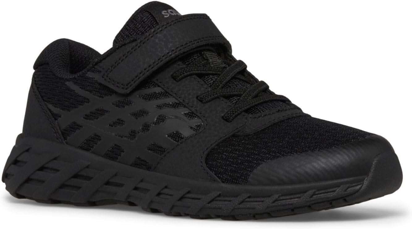 Кроссовки Saucony Unisex-Child Wind Alternative Closure 2.0, черный — фото 2
