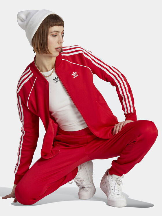 Толстовка стандартного кроя Adidas, красный — фото 2