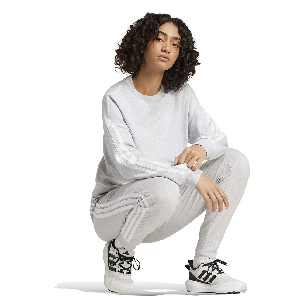 Толстовка adidas Essentials 3 Stripes Fleece, серый — фото 4