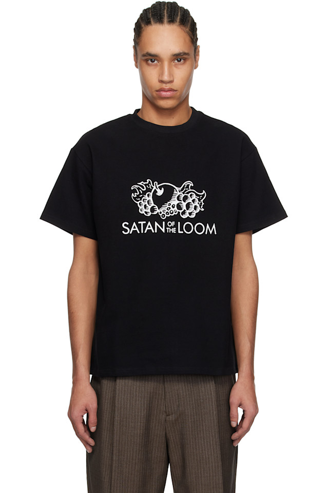 

эксклюзивная черная футболка Ssense 'Satan of the Loom' Glass Cypress, черный
