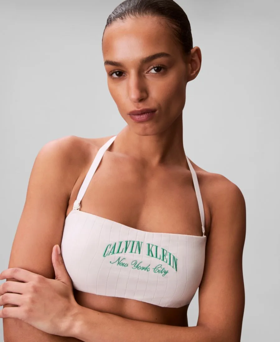 Спортивный бюстгальтер Heritage с полным покрытием Calvin Klein, Tofu — фото 4